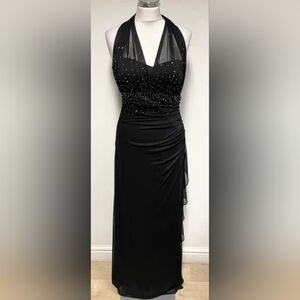 VTG- Blondie Nites S/M (sz.7) Rhinestone Maxi Dress